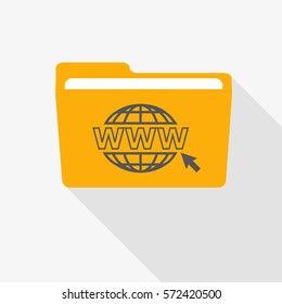 Website icon. www address. Folder