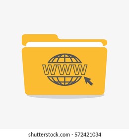 Website icon. www address. Folder