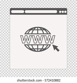Website icon. www address. window