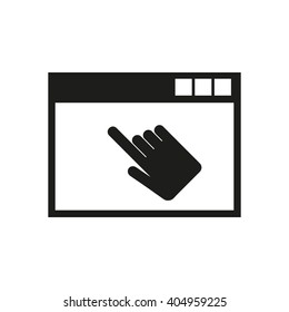 The website icon. WWW and browser, development, seo symbol. UI. Web. Logo. Sign. Flat design. App. Stock vector