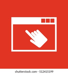 The website icon. WWW and browser, development, seo, website symbol. UI. Web. Logo. Sign. Flat design. App. Stock vector