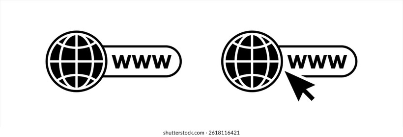 Website Icon. www icon, vector 10 eps.