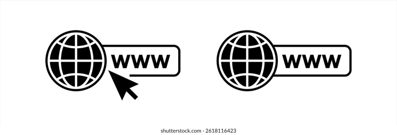 Website Icon. www icon, vector 10 eps.