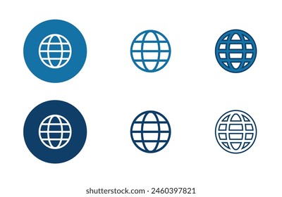 colección de iconos de Sitio web en conjunto de Ilustración vectorial plana de estilo diferente