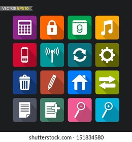 Website icons collection vector set 2