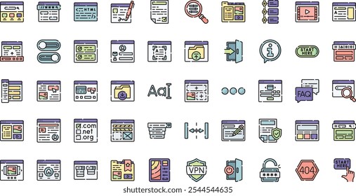 Website icons High-Quality Vector Icons Collection with Editable Stroke. Ideal for Professional and Creative Projects.