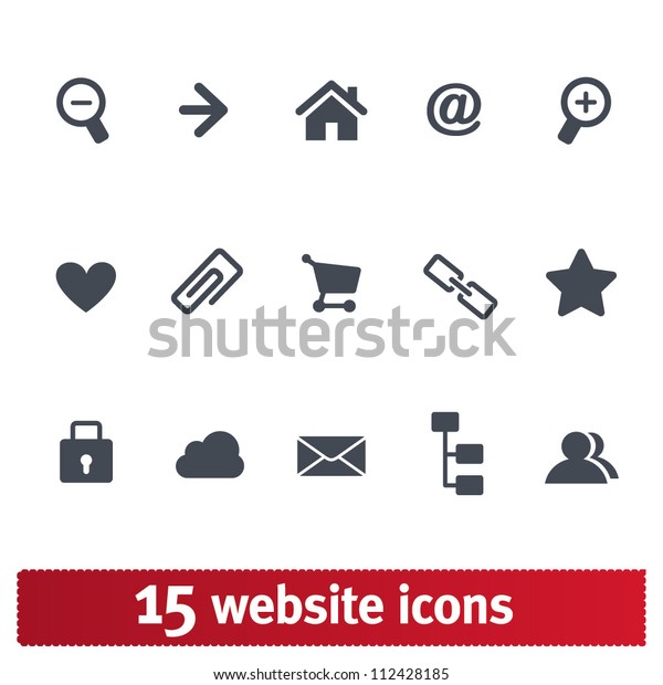 Website Icons Internet Vector Set Web Stock Vector Royalty Free Shutterstock