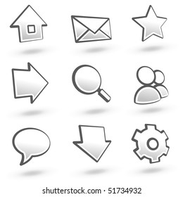 Website icons set 01: Grey variant. See more in my portfolio.