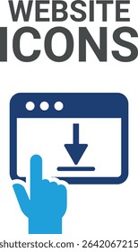 Website icons, they contain upload, document, link, download file, folder, data, and PDF icons. Solid icon collection. Vector illustration.