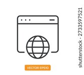 Website Icons. Thin Line Symbol Elements Collection.