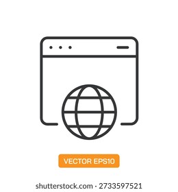 Website Icons. Thin Line Symbol Elements Collection.