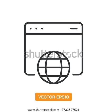 Website Icons. Thin Line Symbol Elements Collection.