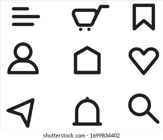 Iconos del sitio web para diseño de UI/UX