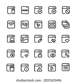 Colección de ilustraciones vectoriales de iconos del sitio web