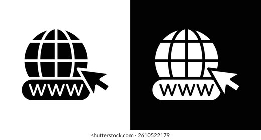 Website icons vector set in solid flat style