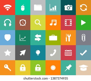 website icons, web design icons, computer Internet symbols, vector illustration