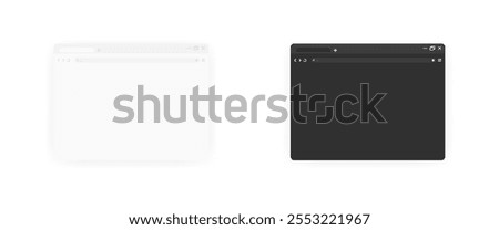 Website icons. White and black theme icons. Flat style. Vector icons.