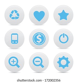 Website icons,blue version,vector
