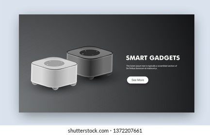 Imagen del sitio web o Página de inicio con Smart Gadget.
