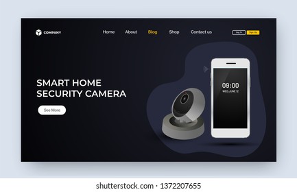 Website image or Landing Page with Smartphone and Voice Assistance.
