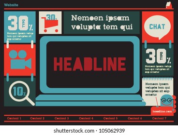 Website or Info graphics layout