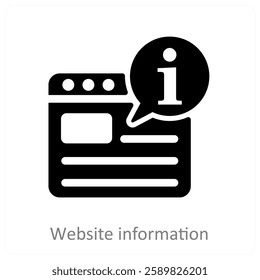 Website Information and internet icon concept