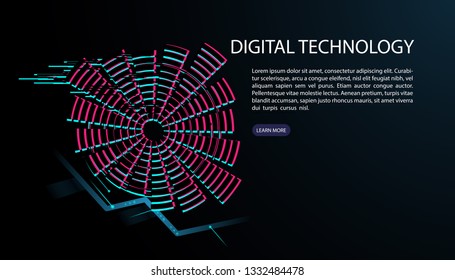 website innovations systems connecting people and robots devices. Future technologies in automatics cyborg systems and computers industry from awesome internet developments.