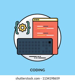 Website Inside Coding Page Keyboard Cog Stock Vector (Royalty Free ...