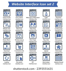 Website Interface Icon Set 2, Vector Graphics