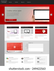 Website interface template design. Vector