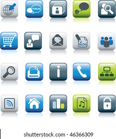 website and internet buttons and symbol set