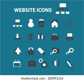 sitio web, iconos aislados por internet, signos, ilustraciones, vectores para web, aplicación
