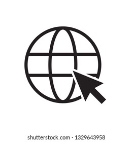 website, internet, go to web icon vector