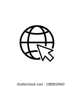 website, internet, go to web icon vector