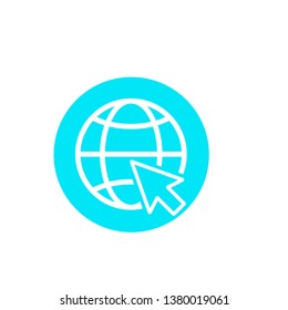 website, internet, go to web icon vector