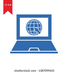 website, internet, go to web icon vector - Vector