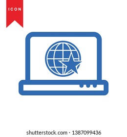 website, internet, go to web icon vector - Vector