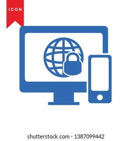 website, internet, go to web icon vector - Vector