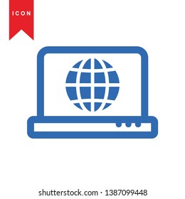 website, internet, go to web icon vector - Vector