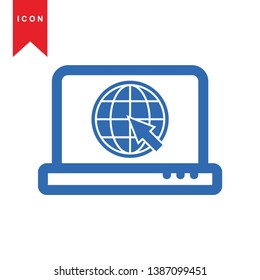 website, internet, go to web icon vector - Vector