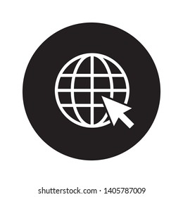 website, internet, go to web icon vector illustration