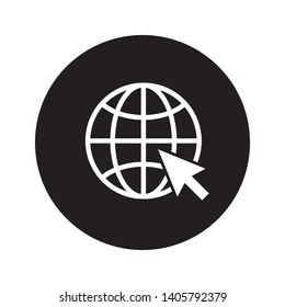 website, internet, go to web icon vector illustration