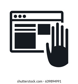 website internet hand touch digital