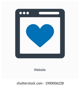Website and internet icon concept