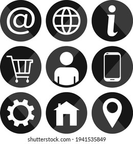 Iconos de Internet de sitios web (sitio web global, blog, página) Icono, Símbolo - Establecer ilustración vectorial