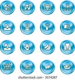 Website and Internet Icons.  A set of shiny Website and Internet Icons