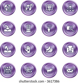 Website and Internet Icons.  A set of shiny Website and Internet Icons