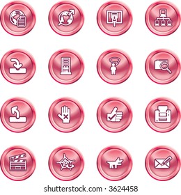 Website and Internet Icons.  A set of shiny Website and Internet Icons