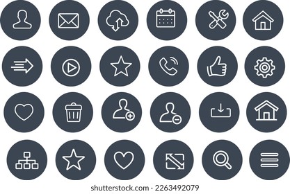 Website and Internet Icons vector design