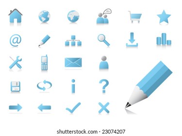 Website and Internet Icons, vector illustration